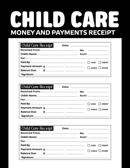 Child Care Money and Payments receipt