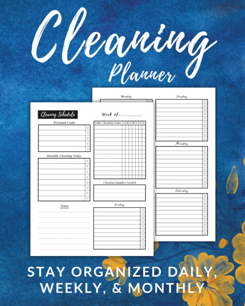 Cleaning Planner: Stay Organized Daily, Weekly, & Monthly