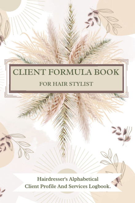 Client Formula Book For Hair Stylist. Hairdresser's Alphabetical Client