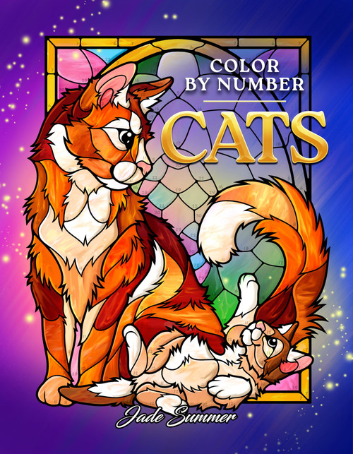 Color by Number Cats: Coloring Book with Fun