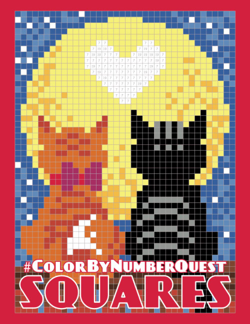 Color By Number Quest: SQUARES (Color Quest Color By Number)