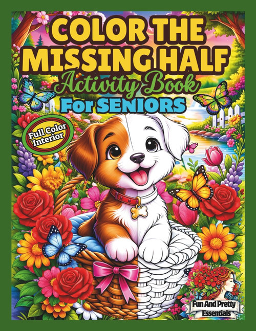 Color the Missing Half Activity Book for Seniors with Dementia and