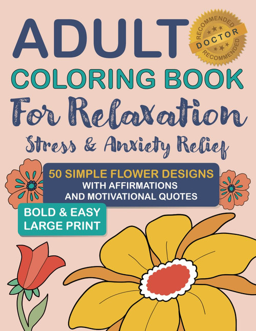 Coloring Book for Adults, Seniors with Dementia, Alzheimer's &