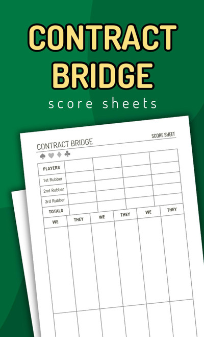 Contract Bridge Score Sheets: 4.25x7 Inch Pages for Scorekeeping