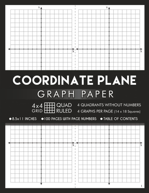 Coordinate Plane Graph Paper with XY Axis and Without Numbers