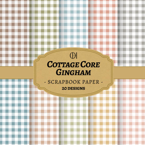 Cottagecore Gingham Scrapbook Paper