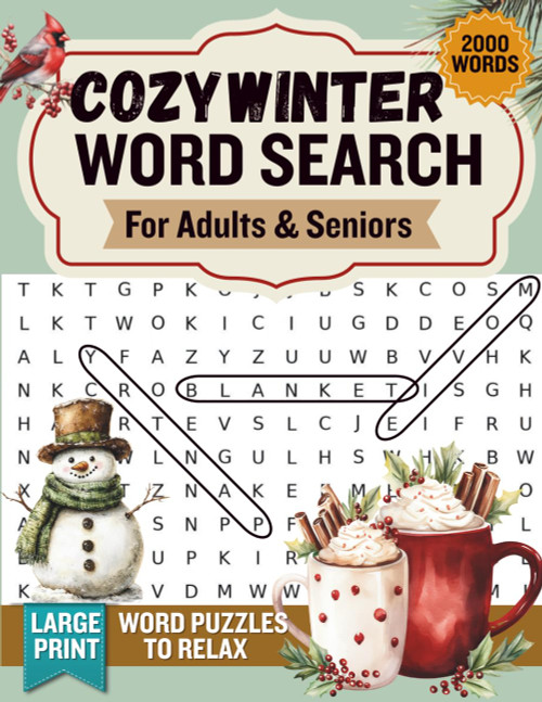Cozy Winter Word Search: A Large Print Puzzle Book For Adults & Seniors