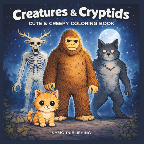 Creatures & Cryptids: Cute & Creepy Coloring Featuring Cryptids &