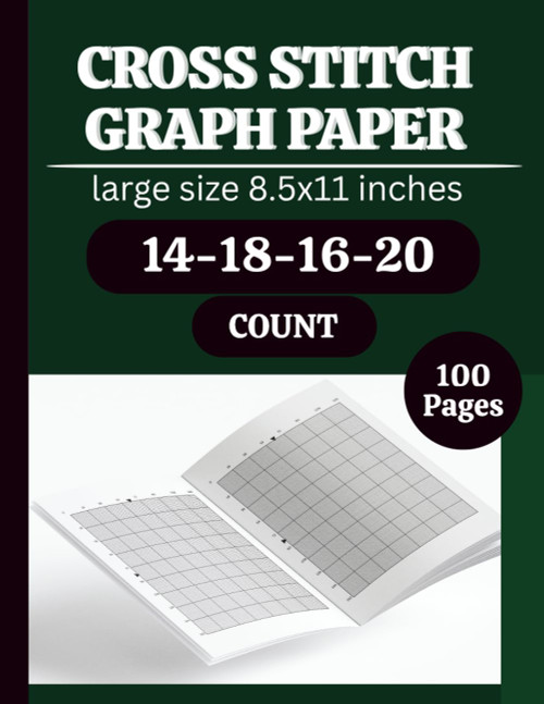 Cross Stitch Graph Paper Notebook 14,16,18,20 Count