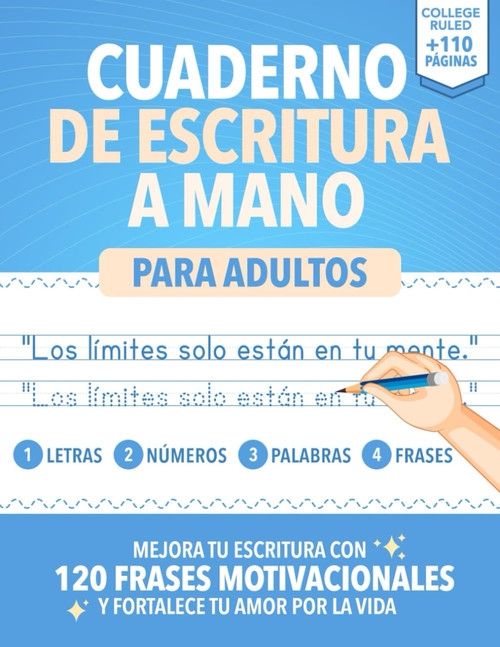 Cuaderno de Escritura a Mano para Adultos y Adolescentes con Letra Pequeña: Mejora tu Escritura