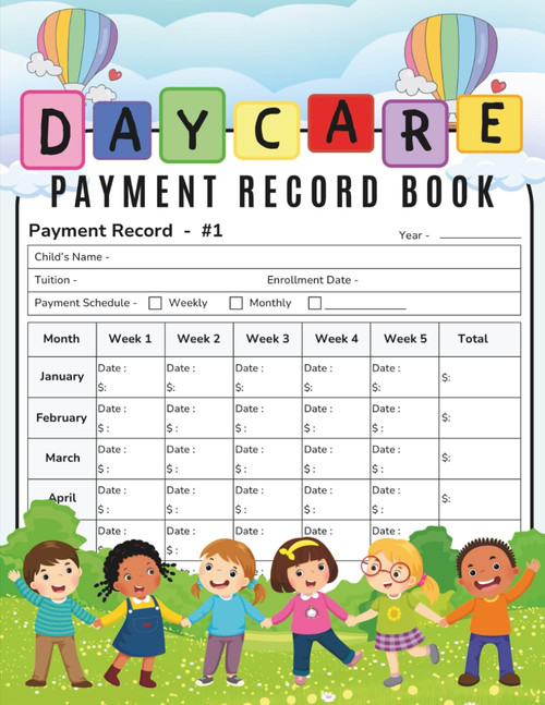 Daycare Payment Record Book: Weekly