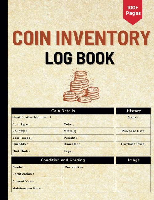 Detailed Coin Inventory Log Book