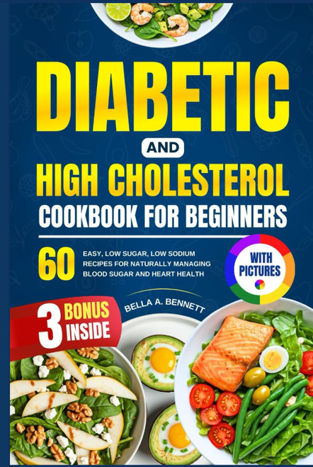 Diabetic and High Cholesterol Cookbook for Beginners: 60 Simple