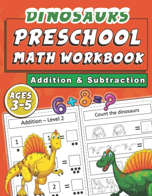 Dinosaurs Preschool Math Workbook Ages 3-5