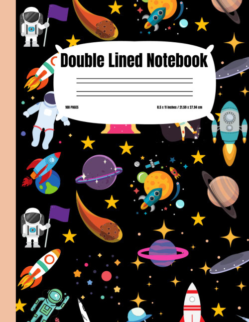 Double Lined Notebook: Space Narrow Handwriting Practice Letters