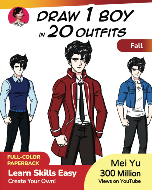 Draw 1 Boy in 20 Outfits - Fall: Learn how to draw character designs -