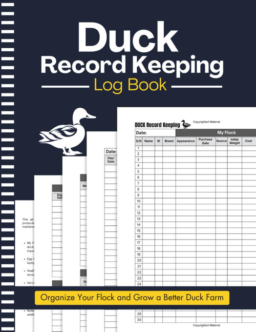 Duck Record Keeping Log Book: Record Duck Breeding