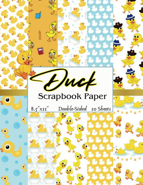 Duck Scrapbook Paper: Waterfowl Themed Pattern Paper | 20 Sheets
