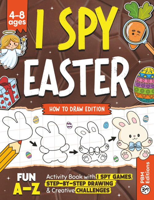 Easter Basket Stuffers Gifts for Kids Ages 4–8: I Spy Easter – How to Draw Edition