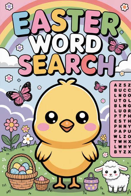 Easter Basket Stuffers: Fun Word Search Book for Kids & Teens | Festive