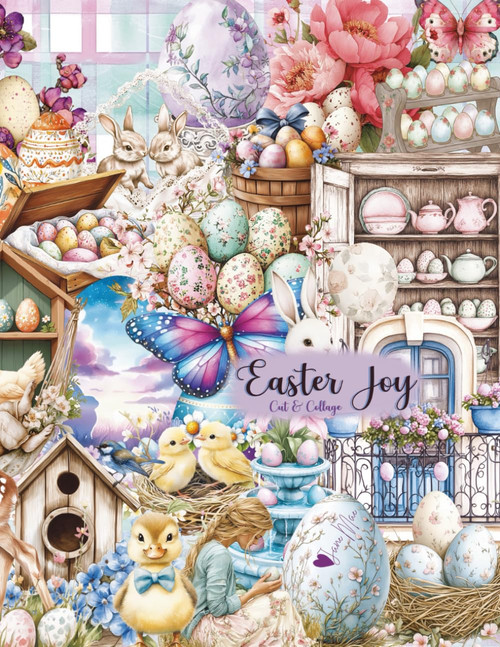 Easter Joy: Cut and Collage Book – Spring Bunny & Egg Ephemera for Junk Journaling