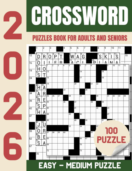 Easy - Medium Crossword Puzzle Books For Adults and Seniors