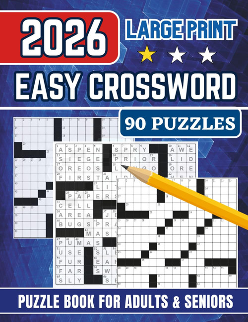 Easy Crossword Puzzle Book for Adults & Seniors