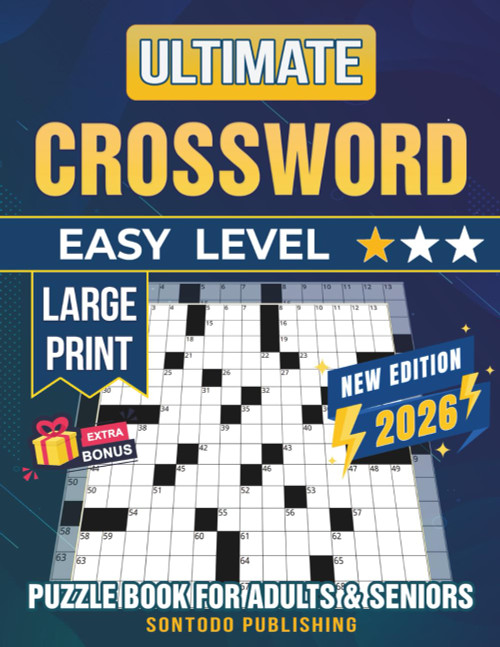 Easy Crossword Puzzle Books For Seniors and Adults - Extra Large Print