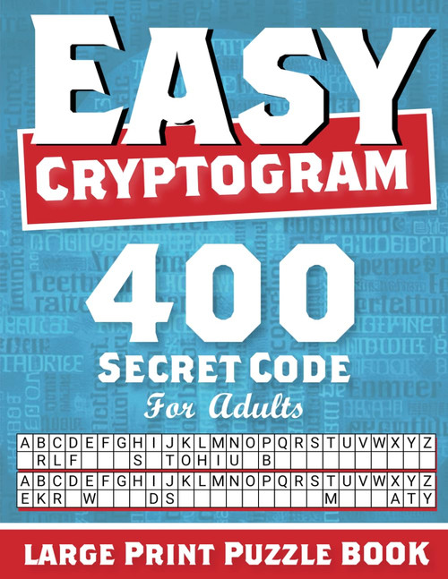 Easy Large Print Cryptograms Puzzle Book for Adults