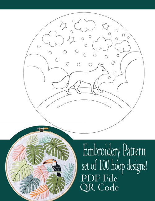 Embroidery Pattern Templates: A 100 Collection of Nature & Animal