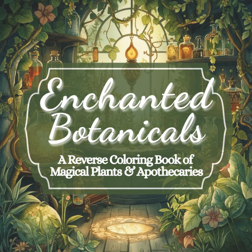 Enchanted Botanicals: A Reverse Coloring Book of Magical Plants &