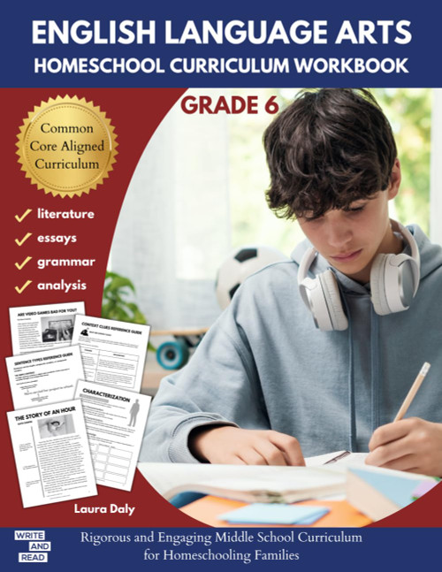 English Language Arts Homeschool Curriculum Workbook Grade 6