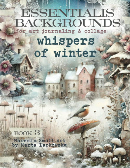ESSENTIALIS BACKGROUNDS for art journaling & collage WHISPERS OF WINTER