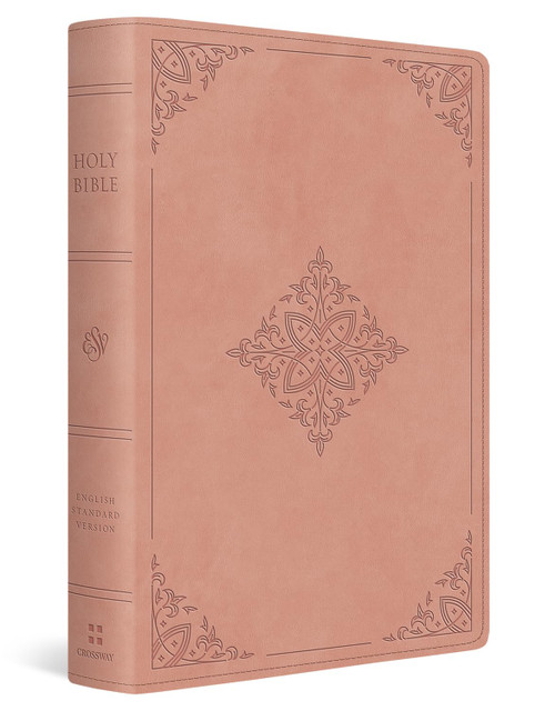 ESV Giant Print Bible, Red Letter (TruTone, Pink, Fleur-de-lis Design)