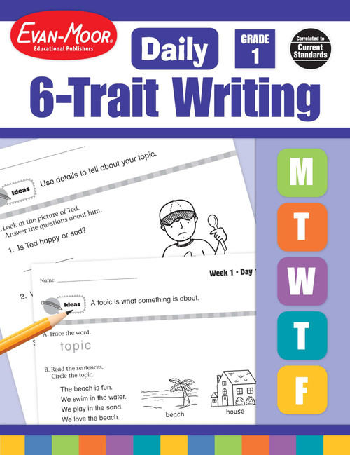 Evan-Moor Daily 6-Trait Writing, Grade 1, Homeschool and Classroom
