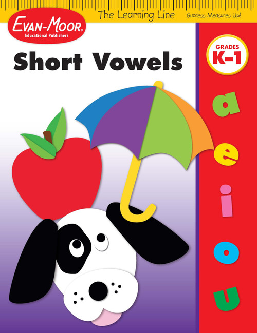 Evan-Moor Learning Line: Short Vowels, Kindergarten - Grade 1 Workbook