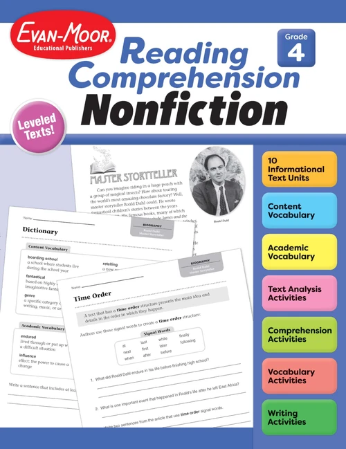 Evan-Moor Reading Comprehension: Nonfiction, Grade 4