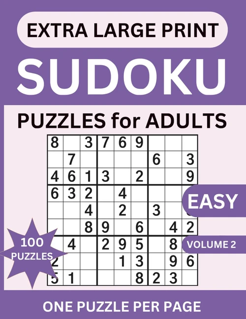 Extra Large Print Sudoku Puzzles