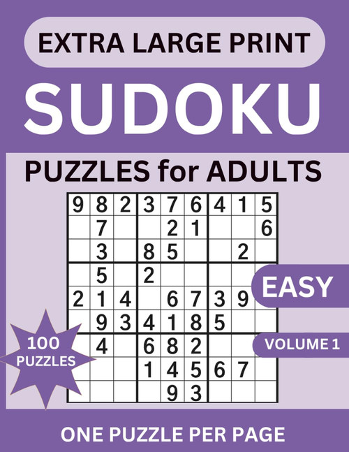 Extra Large Print Sudoku Puzzles