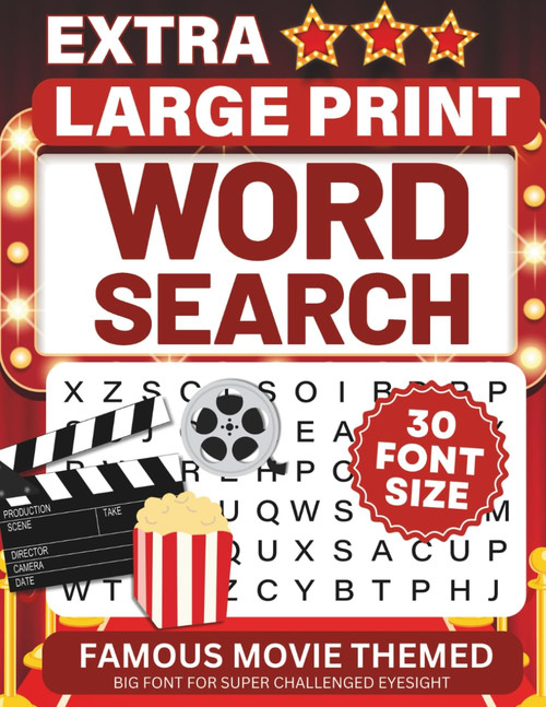 Extra Large Print Word Search: Jumbo Puzzles for Seniors and Adults with