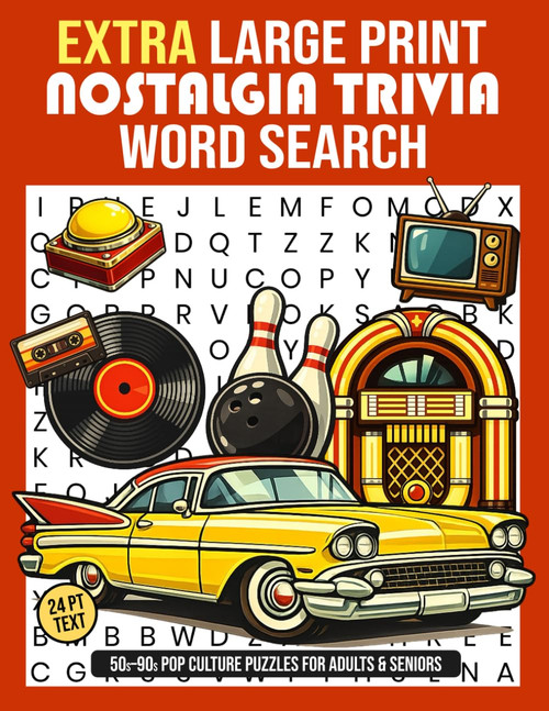 Extra-Large Print Nostalgia Trivia Word Search
