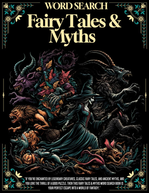 Fairy Tales & Myths Word Search: Classic Fairy Tales & Myths Word Search