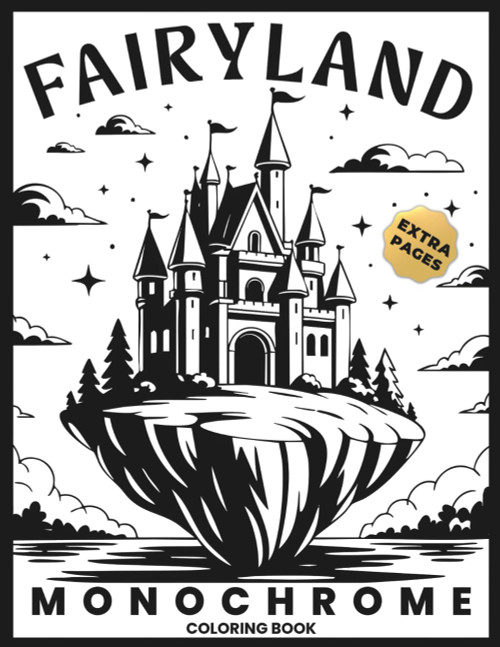 Fairyland Monochrome Coloring Book