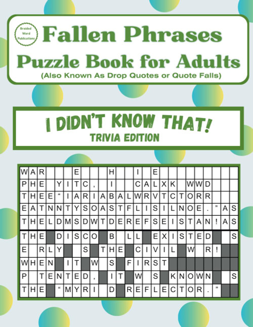 Fallen Phrases Puzzle Book for Adults