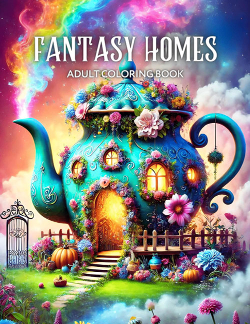 Fantasy Homes Adult Coloring Book