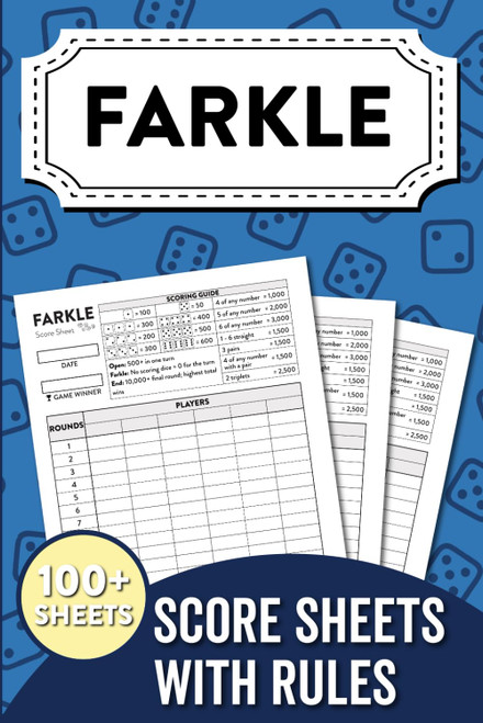 Farkle Score Sheets with Rules: Track Scores and Learn the Rules – Perfect for Beginners and Farkle Lovers!