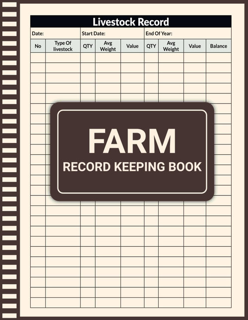 Farm Management Record Keeping Book: Farm Record Keeping Book