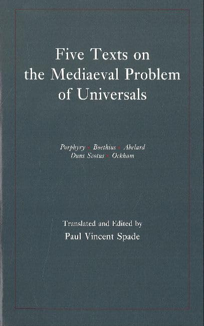 Five Texts on the Mediaeval Problem of Universals: Porphyry