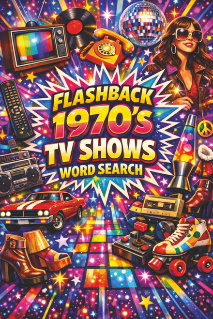 Flashback 1970s TV Shows Word Search: Baby Boomer and Gen X Puzzles