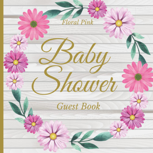 Floral Pink Baby Shower Guest Book